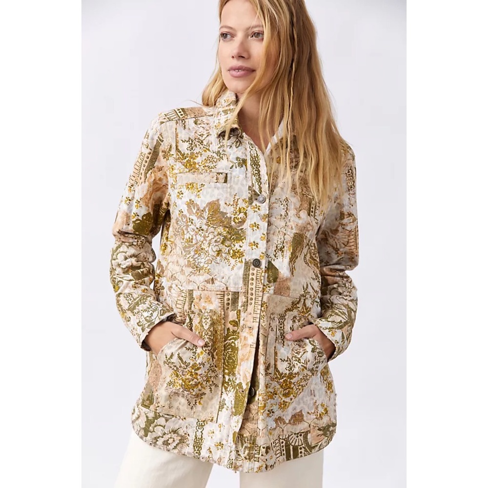NWT ANTHROPOLOGIE PILCRO THE FIELDER DENIM SHIRT JACKET - Picture 2 of 6
